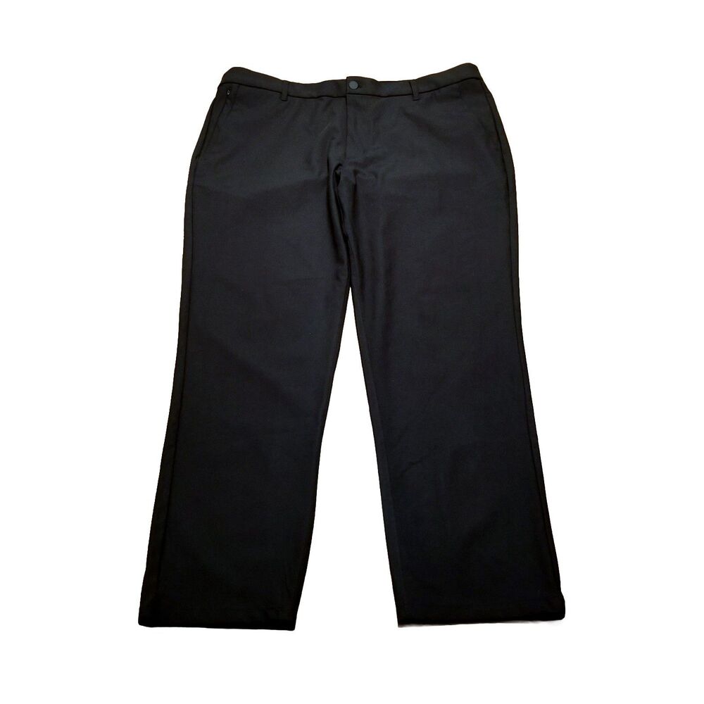 7 Diamonds Infinity Pants Men's Size 38 Black Dress Polyester (39×28.5) HEMMED